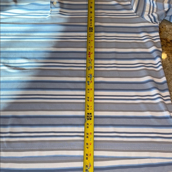 Peter Millar Blue and White Striped Polo - Picture 6 of 8